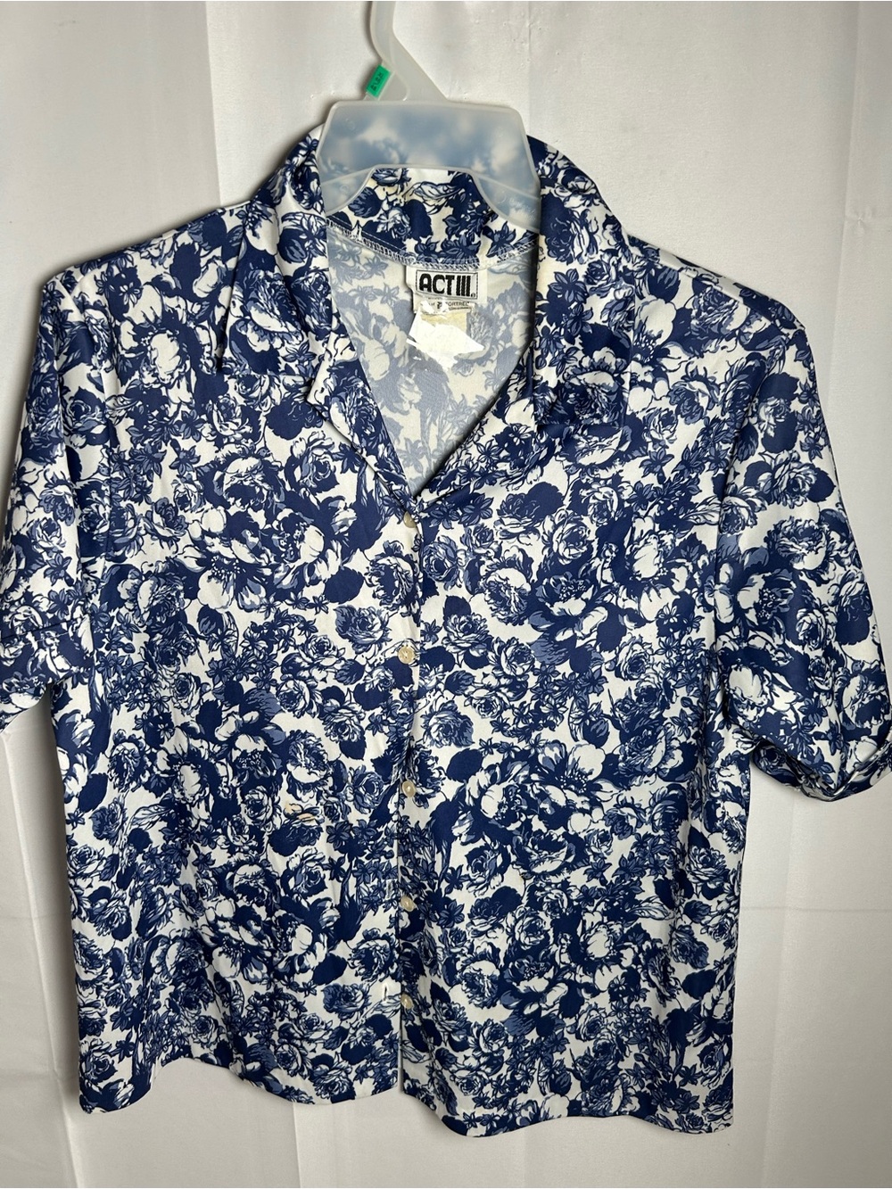 Navy Floral Button-Down Shirt